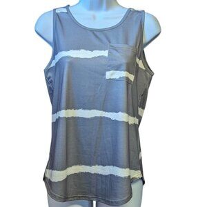 Shein Tank Top Sleeveless Shirt Stripe Pocket Women's Size Small/Medium